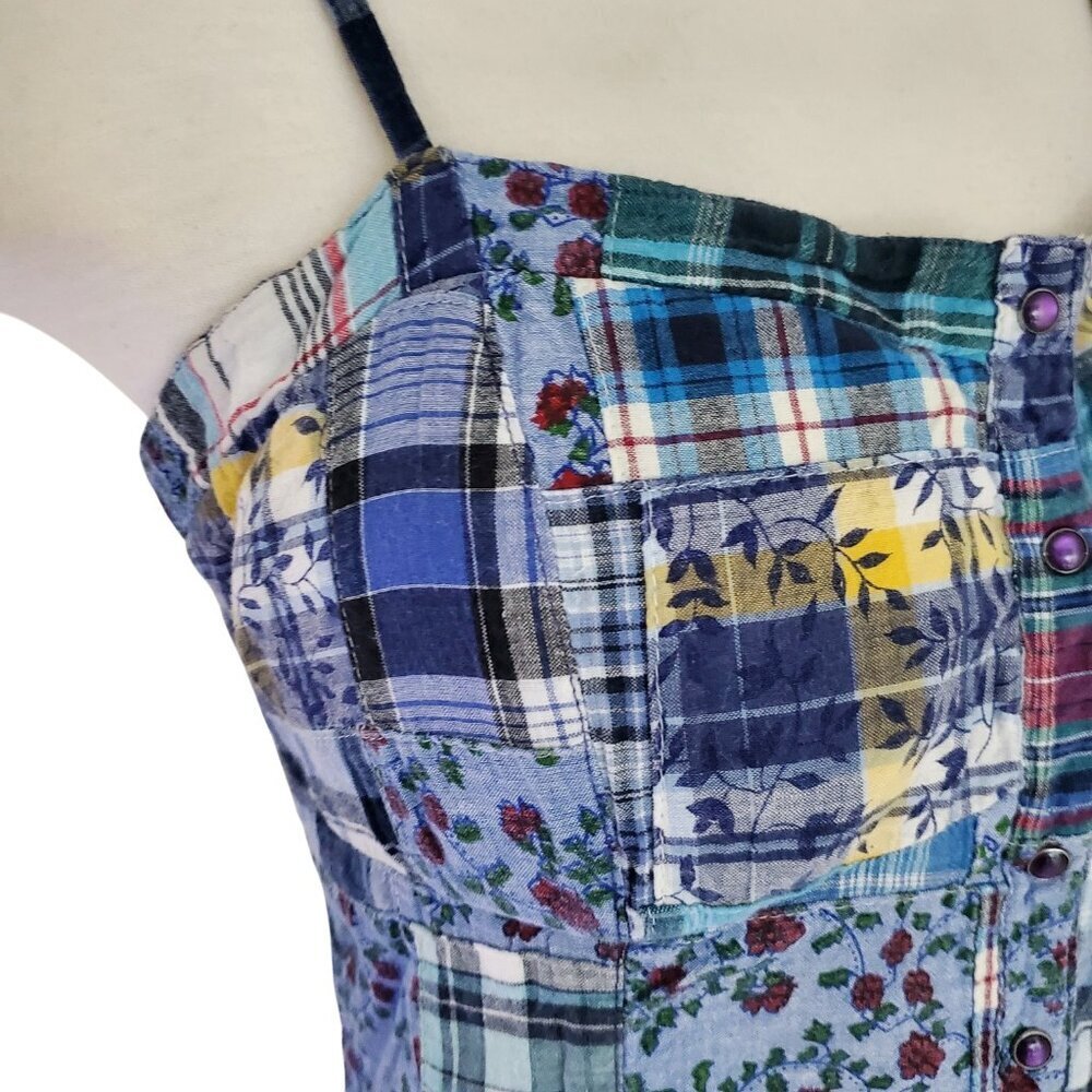 American Rag Patchwork Bustier Cami Top Pearl Sna… - image 3